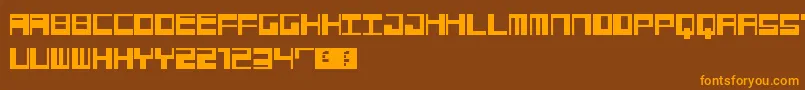 Jangotype Font – Orange Fonts on Brown Background