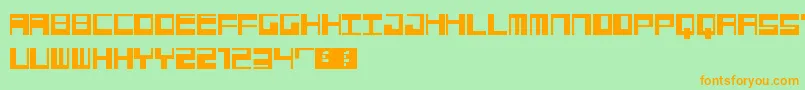Шрифт Jangotype – оранжевые шрифты на зелёном фоне