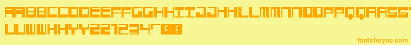 Jangotype Font – Orange Fonts on Yellow Background
