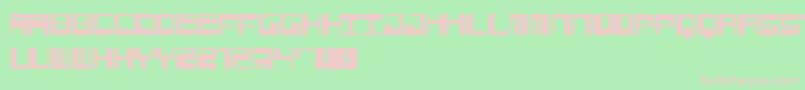 フォントJangotype – 緑の背景にピンクのフォント