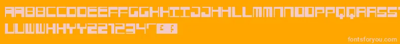 Jangotype Font – Pink Fonts on Orange Background