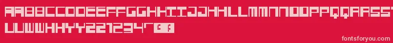 Jangotype Font – Pink Fonts on Red Background