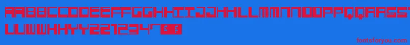 Jangotype Font – Red Fonts on Blue Background
