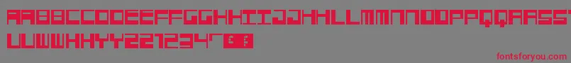 フォントJangotype – 赤い文字の灰色の背景