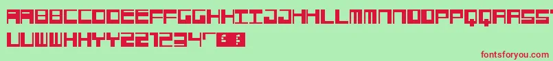 Fonte Jangotype – fontes vermelhas em um fundo verde