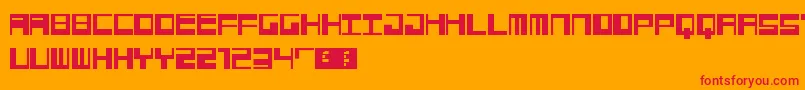Jangotype Font – Red Fonts on Orange Background