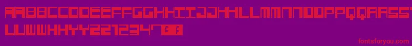 Шрифт Jangotype – красные шрифты на фиолетовом фоне