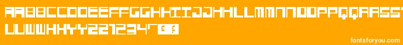 fuente Jangotype – Fuentes Blancas Sobre Fondo Naranja