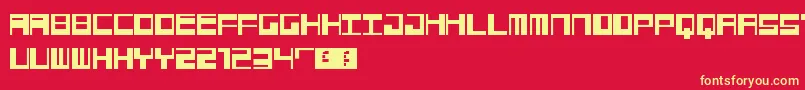 Jangotype Font – Yellow Fonts on Red Background