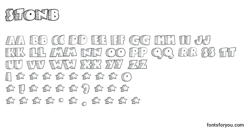 Шрифт Stonb – алфавит, цифры, специальные символы