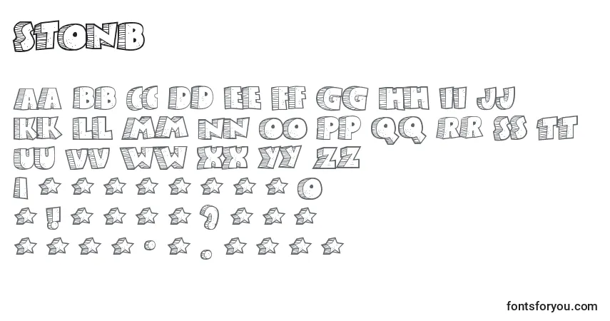 Stonbフォント–アルファベット、数字、特殊文字