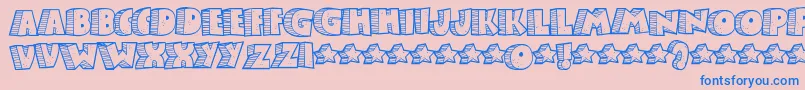 Stonb Font – Blue Fonts on Pink Background