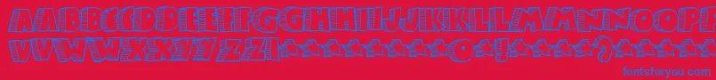 Stonb Font – Blue Fonts on Red Background