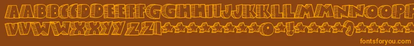 Stonb Font – Orange Fonts on Brown Background