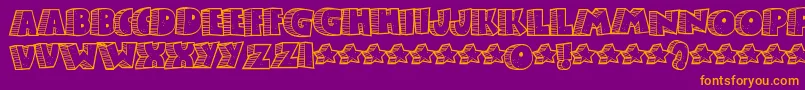 Stonb Font – Orange Fonts on Purple Background