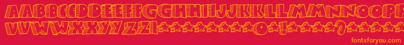 Stonb Font – Orange Fonts on Red Background