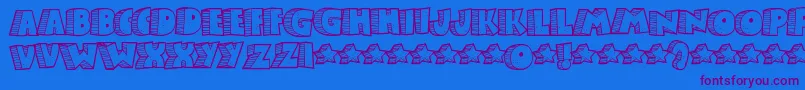 Stonb Font – Purple Fonts on Blue Background