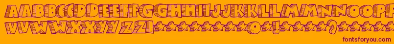 Stonb Font – Purple Fonts on Orange Background
