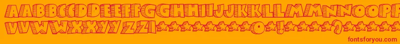 Stonb Font – Red Fonts on Orange Background