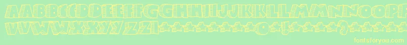 Stonb Font – Yellow Fonts on Green Background