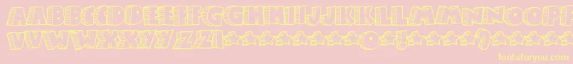 Stonb Font – Yellow Fonts on Pink Background