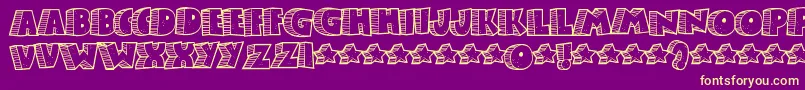 Stonb Font – Yellow Fonts on Purple Background