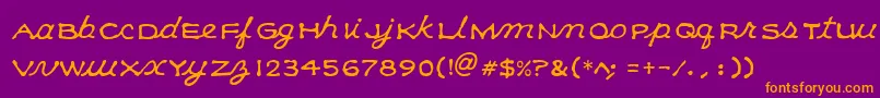 Kleecs Font – Orange Fonts on Purple Background