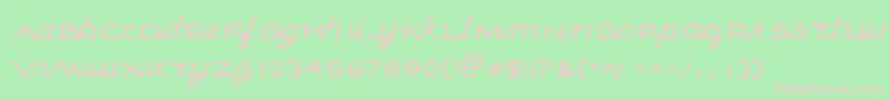 Kleecs Font – Pink Fonts on Green Background