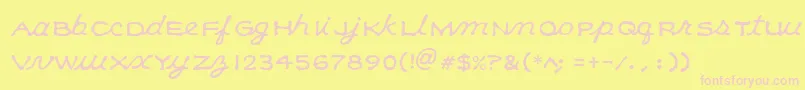 Kleecs Font – Pink Fonts on Yellow Background