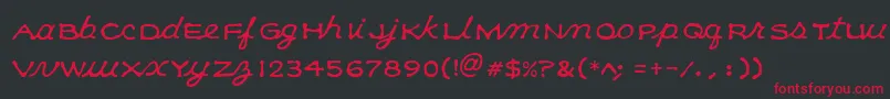 Kleecs Font – Red Fonts on Black Background