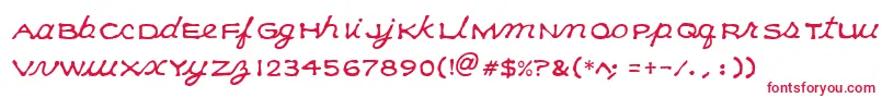 Kleecs Font – Red Fonts on White Background