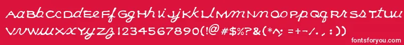Kleecs Font – White Fonts on Red Background
