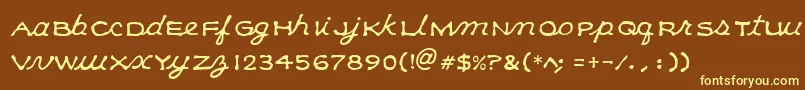 Kleecs Font – Yellow Fonts on Brown Background