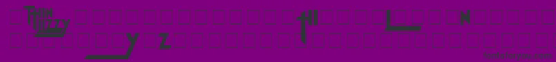 fuente ThinLizzyJailbreak – Fuentes Negras Sobre Fondo Morado