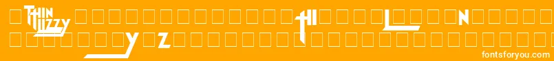 ThinLizzyJailbreak Font – White Fonts on Orange Background