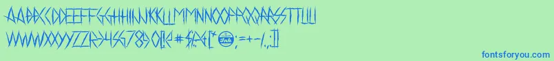 ChelseaSmile Font – Blue Fonts on Green Background
