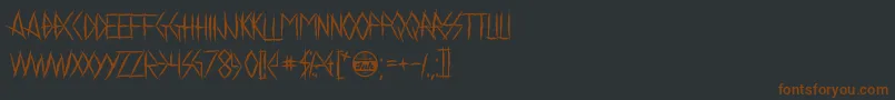 ChelseaSmile Font – Brown Fonts on Black Background