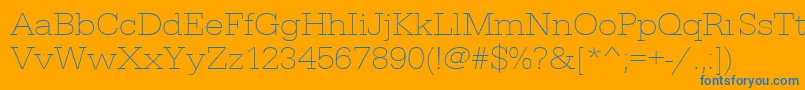 Urwegyptiennetextligextwid Font – Blue Fonts on Orange Background