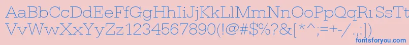 Urwegyptiennetextligextwid Font – Blue Fonts on Pink Background