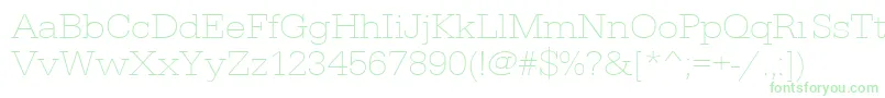 Urwegyptiennetextligextwid Font – Green Fonts on White Background