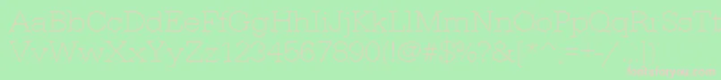 Urwegyptiennetextligextwid Font – Pink Fonts on Green Background