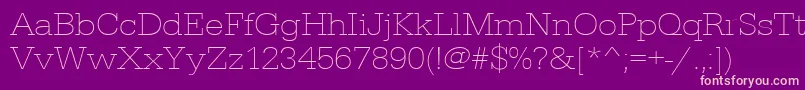 Urwegyptiennetextligextwid Font – Pink Fonts on Purple Background
