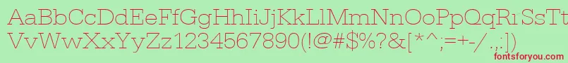 Urwegyptiennetextligextwid Font – Red Fonts on Green Background