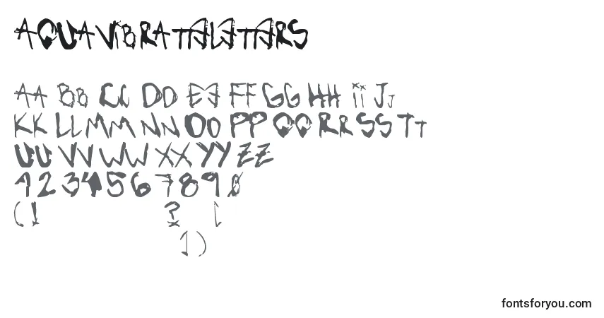 Aquavibratteletters Font – alphabet, numbers, special characters