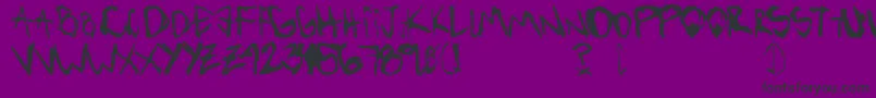 Aquavibratteletters Font – Black Fonts on Purple Background