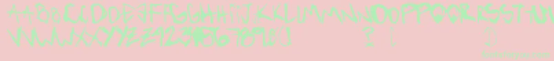 Aquavibratteletters Font – Green Fonts on Pink Background