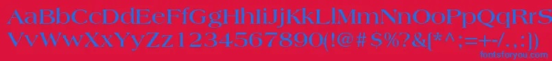 AmericanastdBold Font – Blue Fonts on Red Background