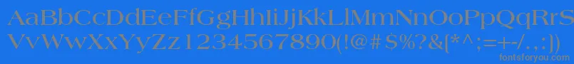 フォントAmericanastdBold – 青い背景に灰色の文字