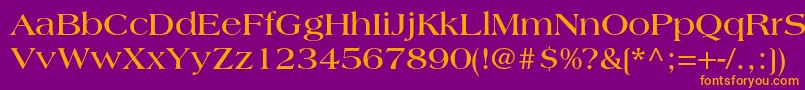 AmericanastdBold Font – Orange Fonts on Purple Background