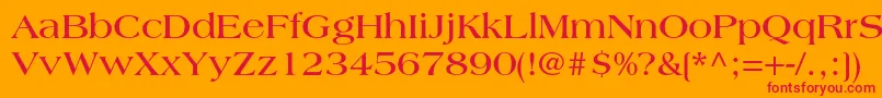 AmericanastdBold Font – Red Fonts on Orange Background